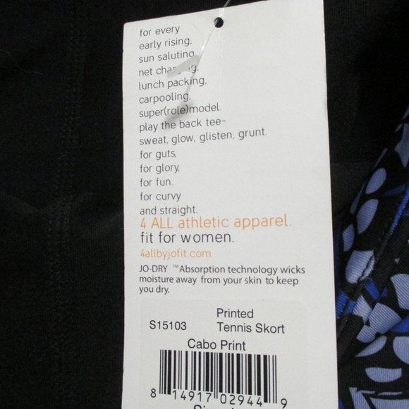 Jofit skort NEW navy & lavender stretchy skort size L - Picture 3 of 9